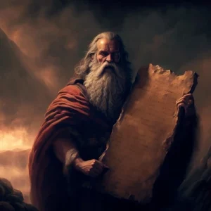Moise et se tables des dix commandements, la base de la justice